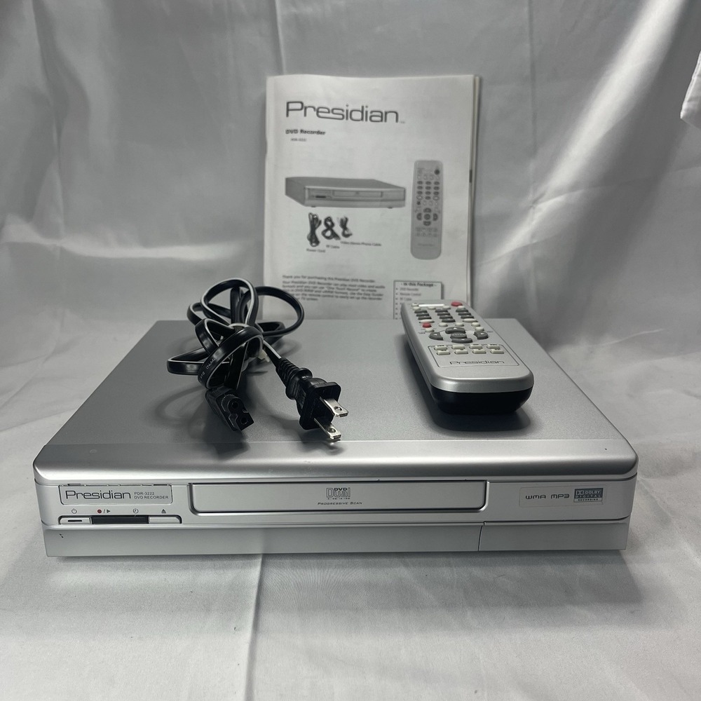 Presidian PDR-3222 DVD Recorder, Power Cable And Remote. FOR PARTS